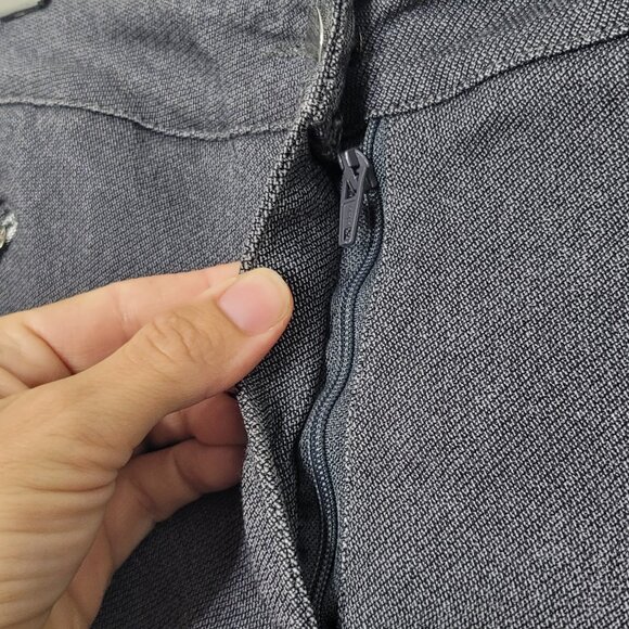 Claire France Women's Black Gary Zipper Pockets Mid Rise Cropped Dress Pant 14 - Picture 4 of 12